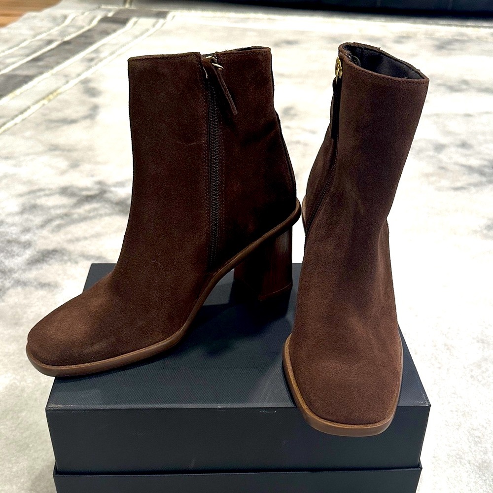 Simons Dark Brown Heeled Boots